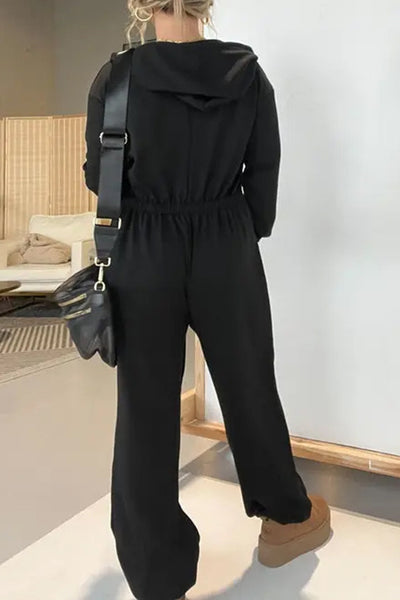 Explore More Collection - Full Size Drawstring Long Sleeve Jumpsuit