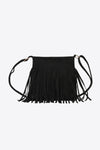 Explore More Collection - Adored PU Leather Crossbody Bag with Fringe