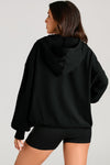 Explore More Collection - Pocketed Half Zip Long Sleeve Hoodie