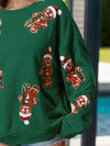 Explore More Collection - Sequin Gingerbread Man Long Sleeve Sweatshirt