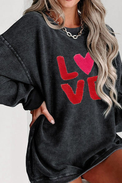 Explore More Collection - Valentine’s Day LOVE Round Neck Long Sleeve Sweatshirt