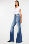 Explore More Collection - Kancan High Rise Wide Waistband Flare Jeans