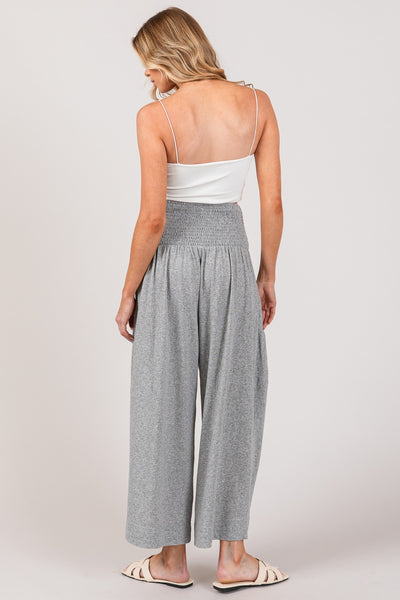 Explore More Collection - SAGE + FIG Drawstring Smocked High Waist Pants