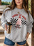 Explore More Collection - Plus Size Graphic Round Neck Long Sleeve Sweatshirt