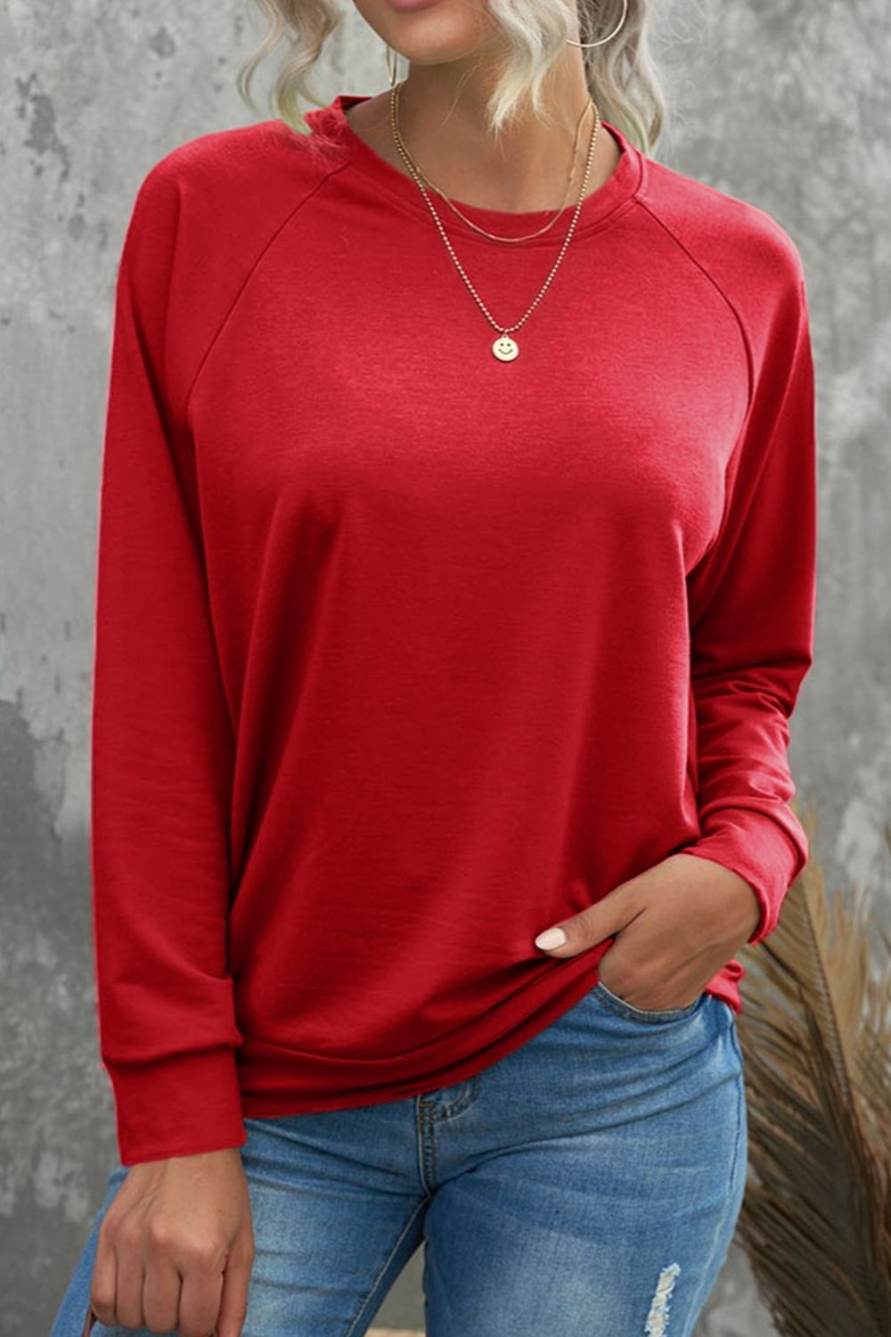 Explore More Collection - Round Neck Long Sleeve Sweatshirt