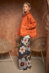 Explore More Collection - Flower Printed Casual Cozy Full Long Wide Pants