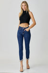 Explore More Collection - RISEN Full Size Embellished Mid Rise Crop Skinny Jeans