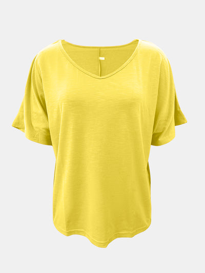 Explore More Collection - Full Size Scoop Neck Short Sleeve T-Shirt