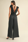 Explore More Collection - MABLE 3D Floral Applique Deep Cowl Neck Jumpsuit