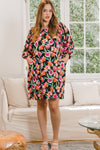 Explore More Collection - ODDI Full Size Floral Puff Sleeve Mini Dress