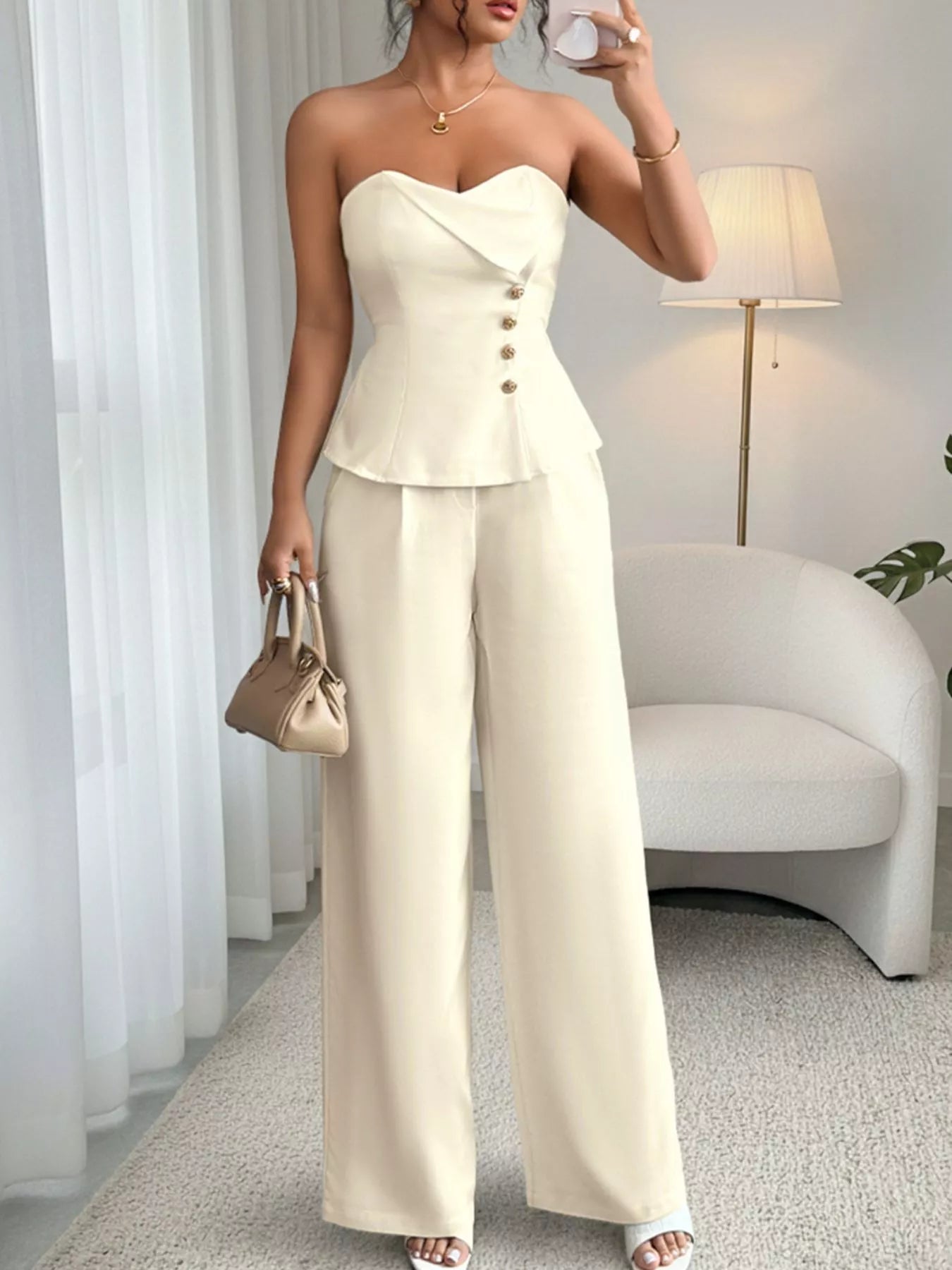 Sweetheart Neck Tube Top and PantsSet