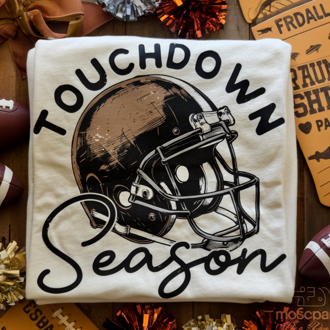 Explore More Collection - Touchdown Season Helmet Graphic Tee