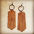 Explore More Collection - Suede Leather Fringe Earrings Tan