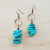 Explore More Collection - Blue Turquoise Stacked Gemstone Earrings