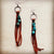 Explore More Collection - Leather Fringe Earrings with Turquoise Chunks