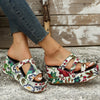 Explore More Collection - Cutout Floral Peep Toe Sandals