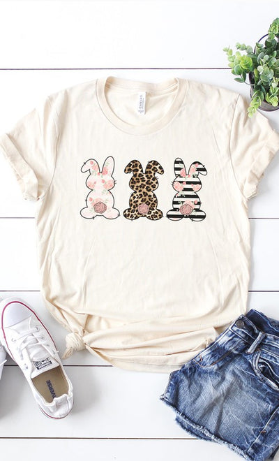 Explore More Collection - Floral Easter Bunnies Graphic Tee