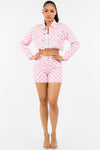 Explore More Collection - American Bazi High Waist Contrast Checkered Shorts