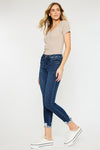 Explore More Collection - High Rise Hem Detail Ankle Skinny