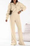 Explore More Collection - Long Sleeve Hooded Top and Pants Active Set