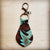 Explore More Collection - Embossed Leather Keychain in Turquosie Laredo