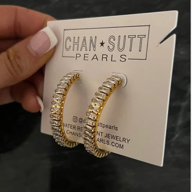 Explore More Collection - LARGE DIAMOND HOOPS