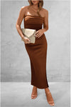 Explore More Collection - Slit Tube Midi Dress