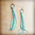 Explore More Collection - Deer Skin Leather Tassel Earring-Light Turquoise