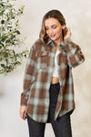 Explore More Collection - Double Take Plaid Dropped Shoulder Shirt