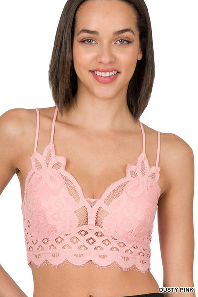 Explore More Collection - CROCHET LACE BRALETTE WITH BRA PADS