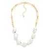 Boca - A Chain Link & Pearl Beaded Necklace
