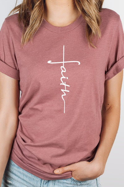 Explore More Collection - Faith Vertical Text Graphic Tee