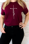 Explore More Collection - Faith Vertical Text Graphic Tee