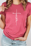 Explore More Collection - Faith Vertical Text Graphic Tee