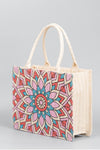 Explore More Collection - Flower Straw Weave Tote Bag