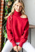 Explore More Collection - First Love Cut Out Shoulder Turtleneck Sweater