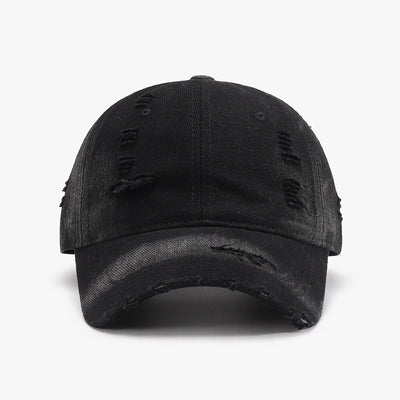 Explore More Collection - Distressed Adjustable Cotton Baseball Cap