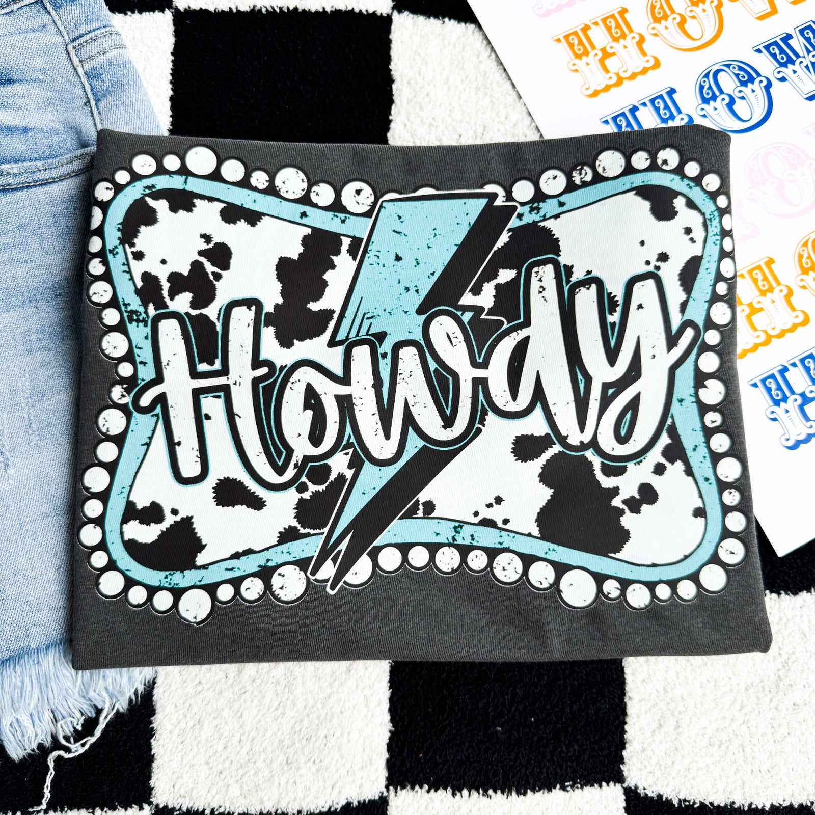 Explore More Collection - Howdy Cow Lightning Graphic Tee
