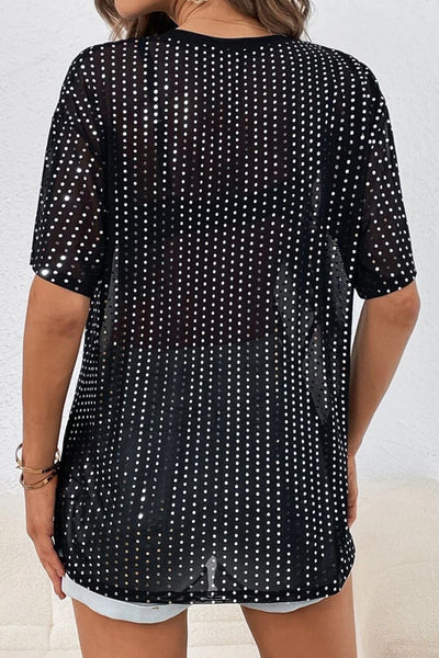 Explore More Collection - Polka Dot Round Neck Half Sleeve T-Shirt