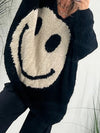 Explore More Collection - Smiling Face V-Neck Long Sleeve Sweater