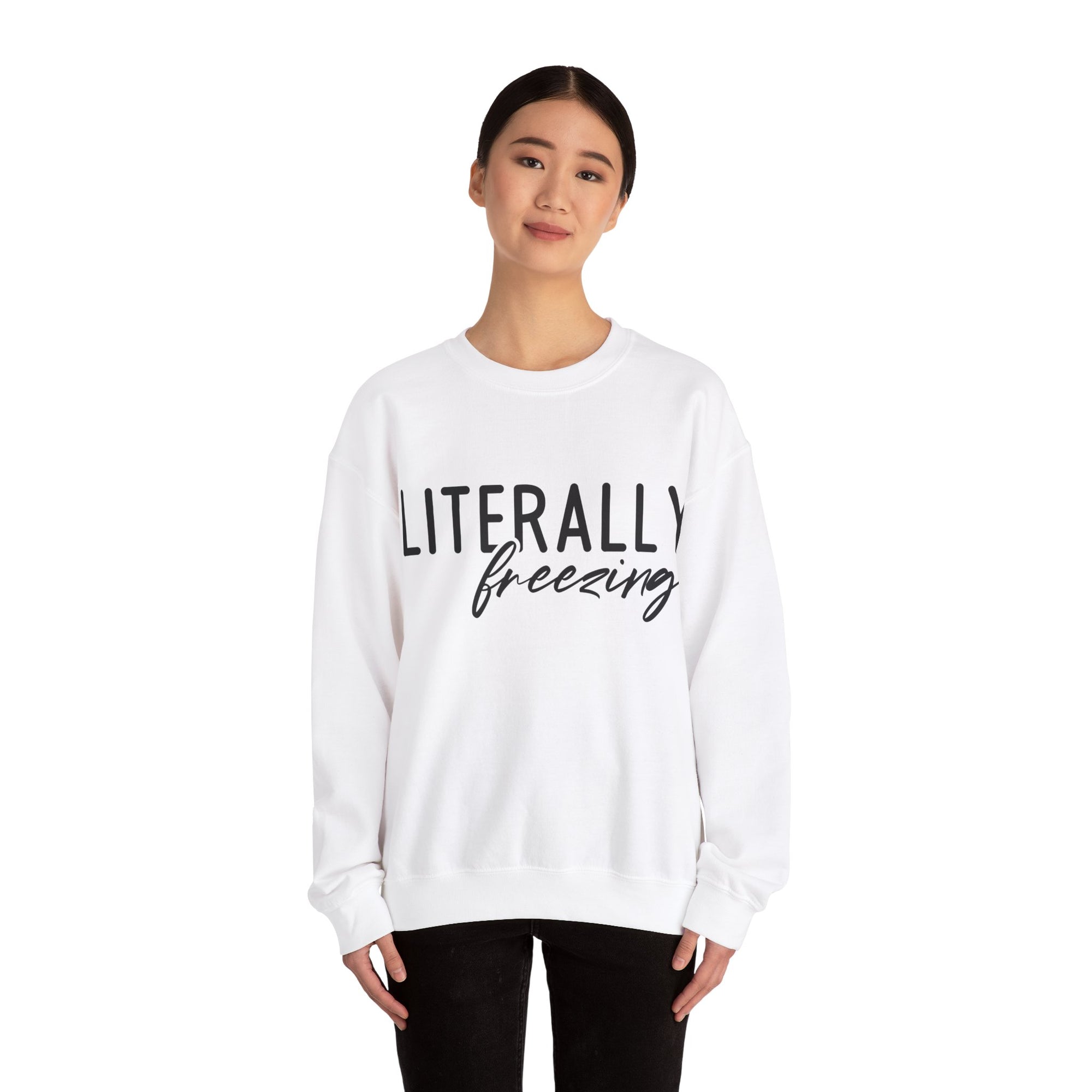 Explore More Collection - Literally Freezing Unisex Heavy Blend™ Crewneck Sweatshirt