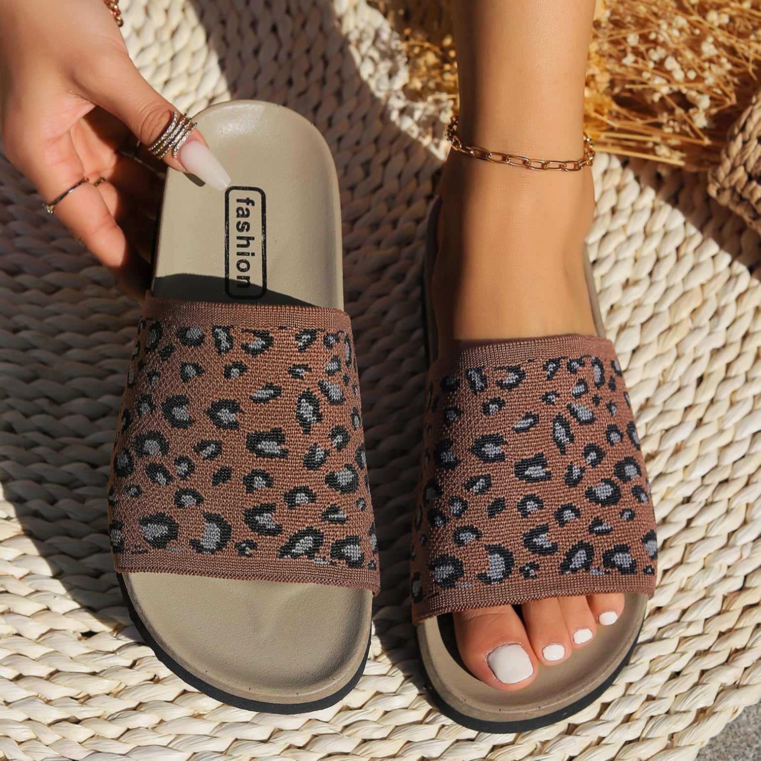 Explore More Collection - Leopard Open Toe Sandals