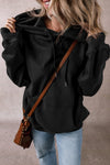 Explore More Collection - Drawstring Pocketed Long Sleeve Hoodie