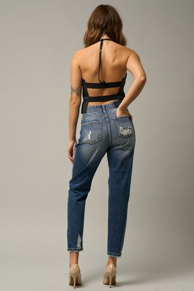 Explore More Collection - HIGH WAIST STRAIGHT HAVEY DESTROYED JEANS