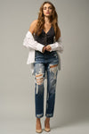 Explore More Collection - HIGH WAIST STRAIGHT HAVEY DESTROYED JEANS