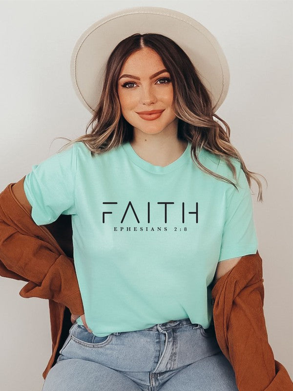 Explore More Collection - FAITH Ephesians 2 8 Short Sleeve Tee