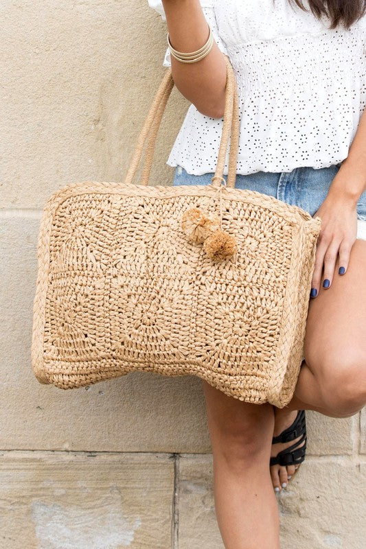 Explore More Collection - Straw Traveler Tote