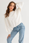 Explore More Collection - Fuzzy Sweater with Back Ruching