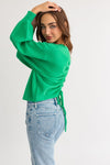 Explore More Collection - Fuzzy Sweater with Back Ruching