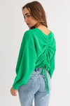Explore More Collection - Fuzzy Sweater with Back Ruching